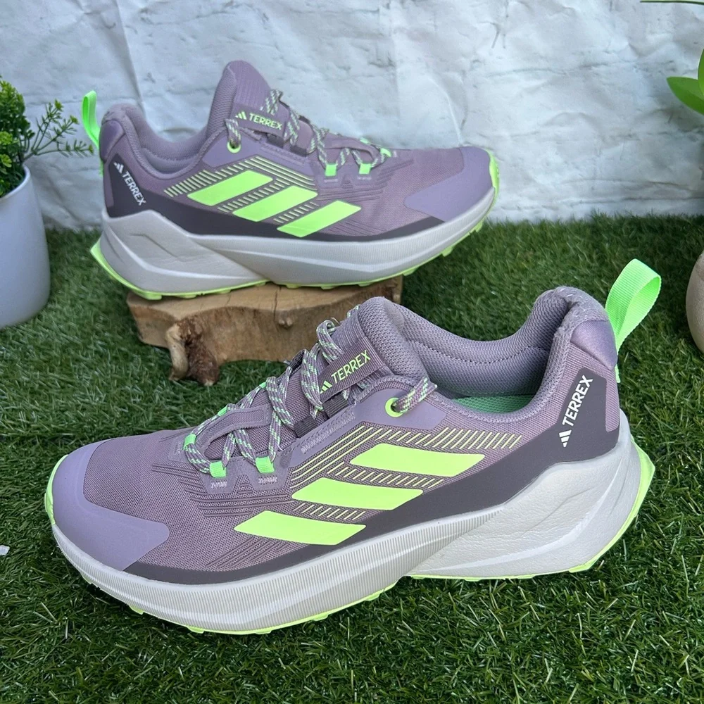 ADIDAS Terrex Free Hiker (Women) Fig/ Green Spark/ Charcoal 9.5 gently used